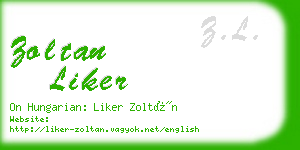 zoltan liker business card